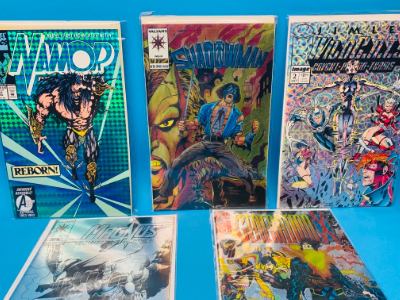 Photo 2 of 223047…5 specialty foil,chromium cover comics in plastic sleeves 