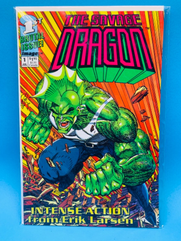 Photo 1 of 223050…savage dragon comic #1 in plastic sleeve 