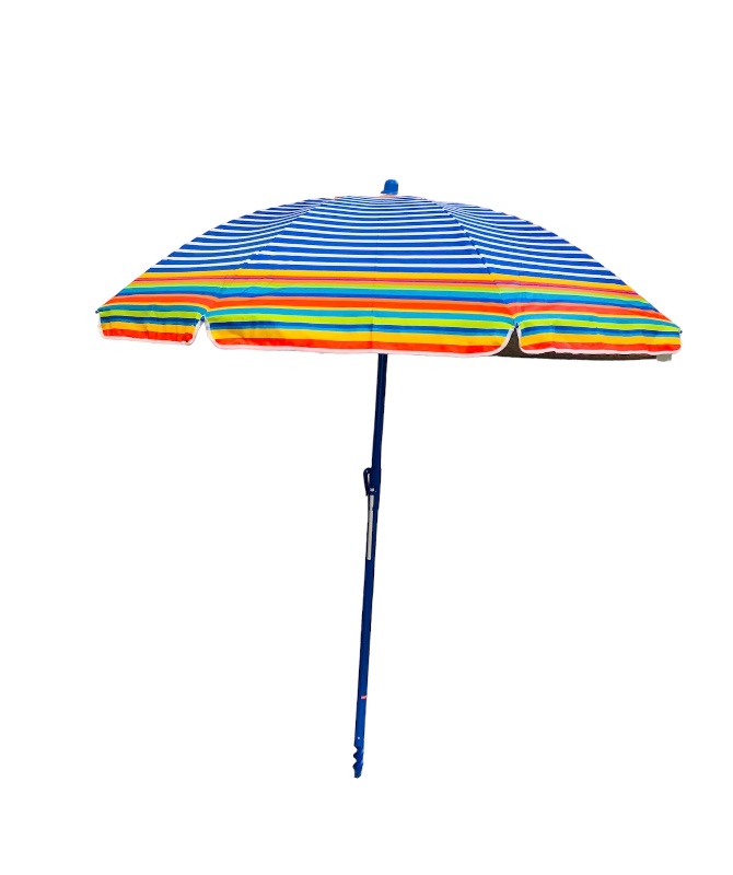 Photo 1 of 223083… :Rio 6 foot tilt beach umbrella with sand anchors UPF50+ sunblock 