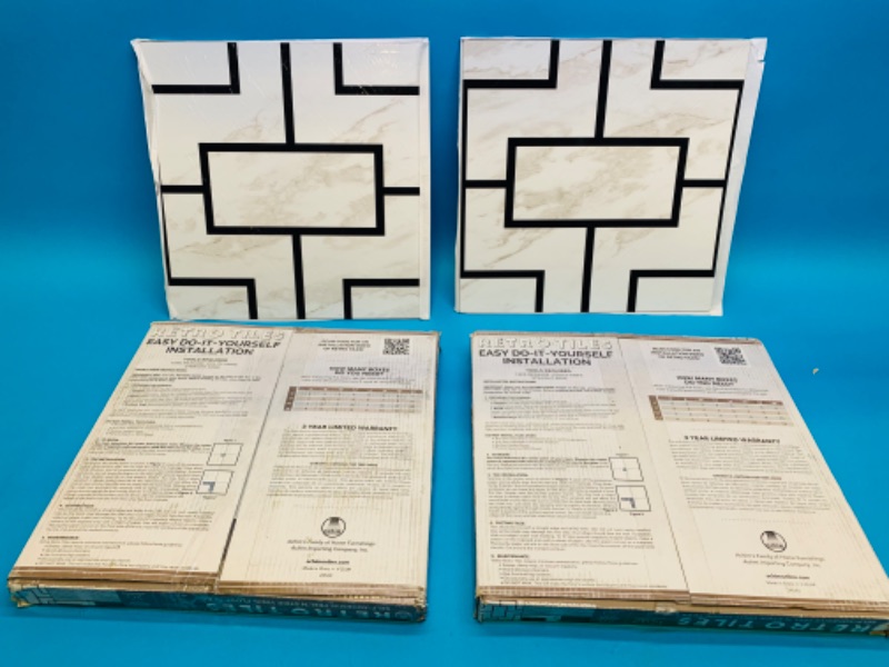 Photo 1 of 223088…2 boxes (40 total tiles) retro peel and stick tiles 12 x 12 inch for small project - never installed 