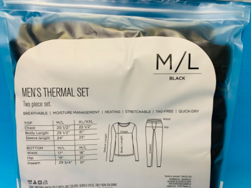 Photo 1 of 223184…mens  size M/L 2 piece thermal set 