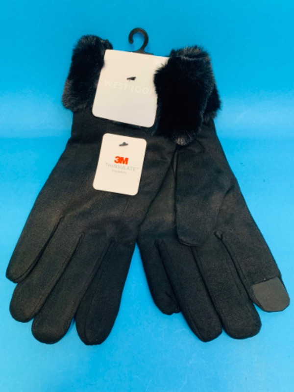 Photo 1 of 223203… thinsulate faux fur cuffed gloves 