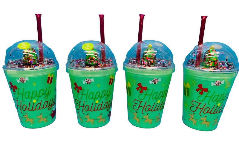 Photo 1 of 223261…4 holiday cups with straws 