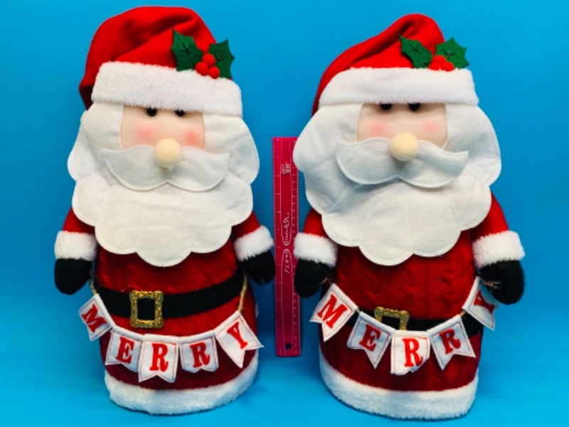 Photo 1 of 223266…2 large plush Santa’s 