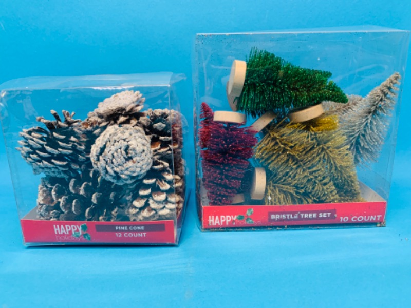 Photo 1 of 223280…decorative pine cones and mini trees