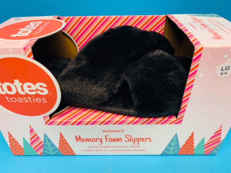 Photo 1 of 223284… ladies size large 8/9 memory foam slippers 