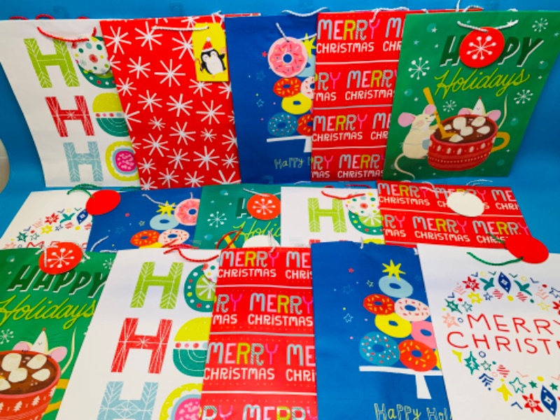 Photo 1 of 223296…15 Xlarge Christmas gift bags 