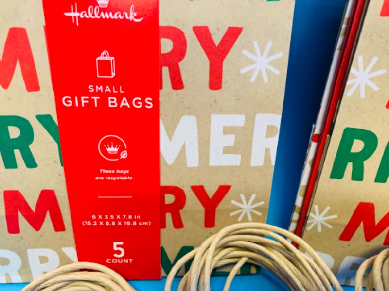 Photo 2 of 223353…50 holiday gift bags 6 x 4 x 8”