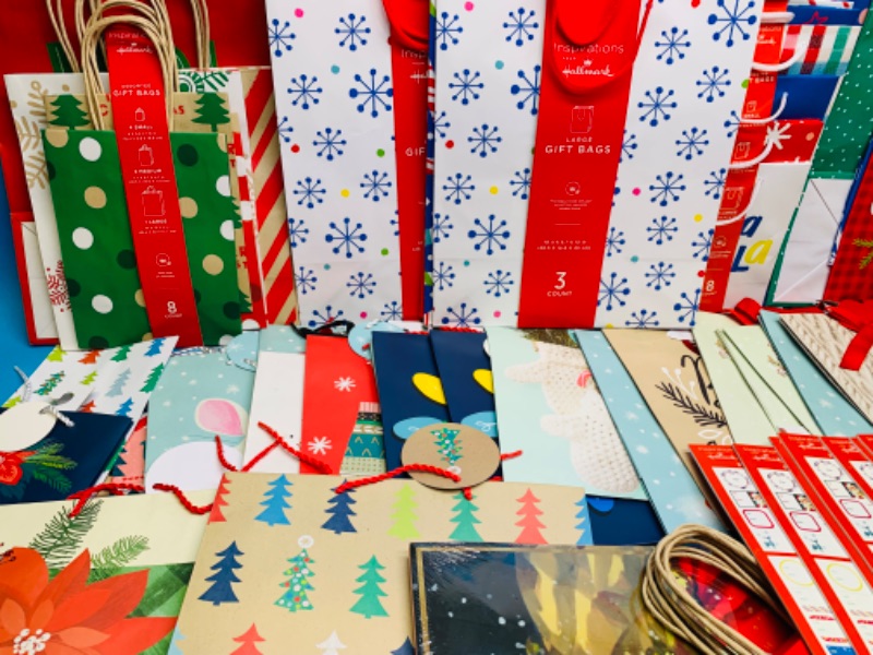 Photo 1 of 223509…75 Christmas gift bags- small to large sizes and 832 gift name tags 