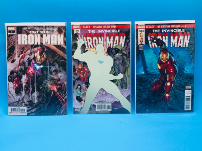 Photo 1 of 223534…3 Iron man  comics in plastic sleeves 