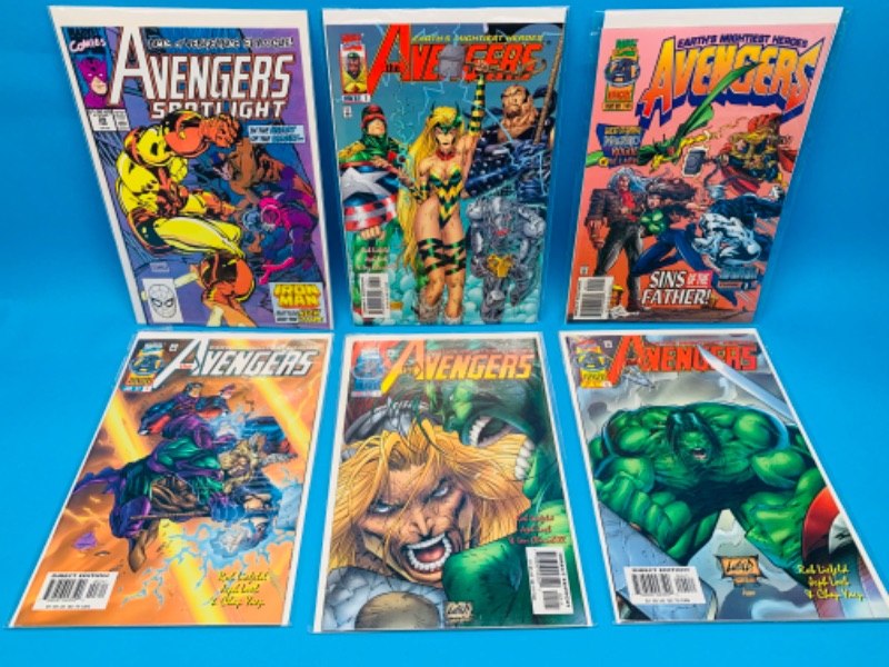 Photo 1 of 223535…6 avengers  comics in plastic sleeves 