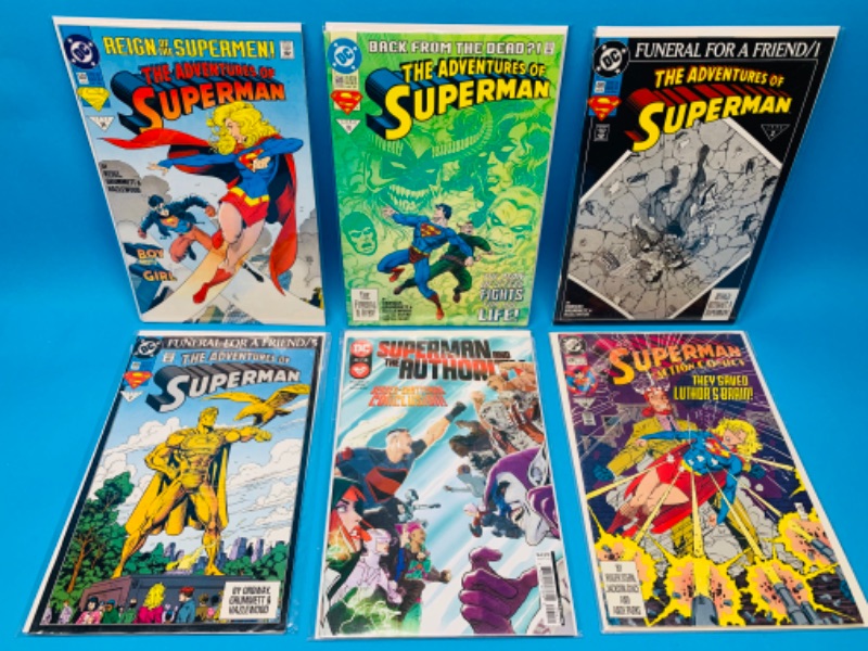 Photo 1 of 223545…6 Superman  comics in plastic sleeves 