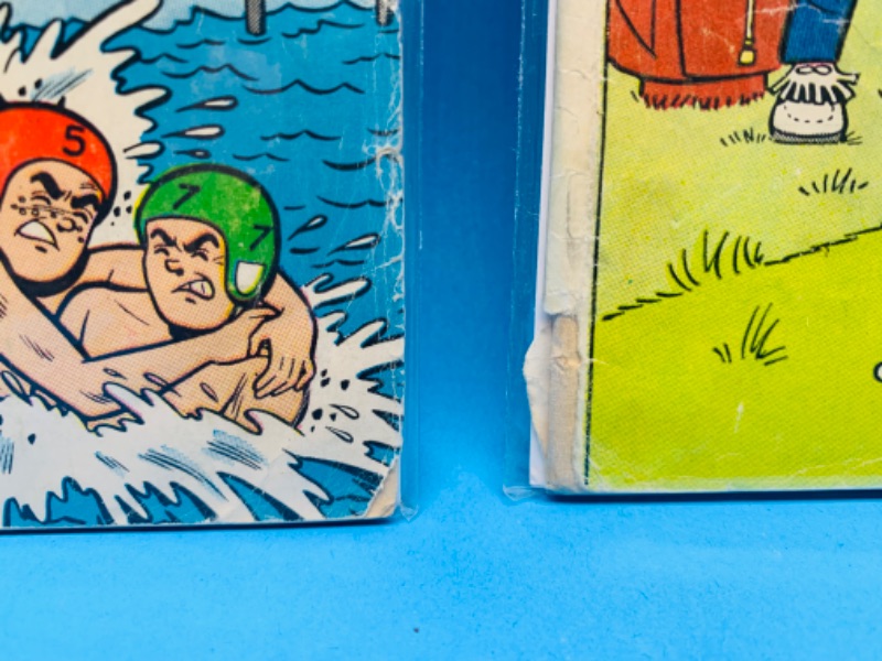 Photo 2 of 223549…condition issues- vintage $.12 and $.15 Jughead comics in plastic sleeves- bends, stains, creases 