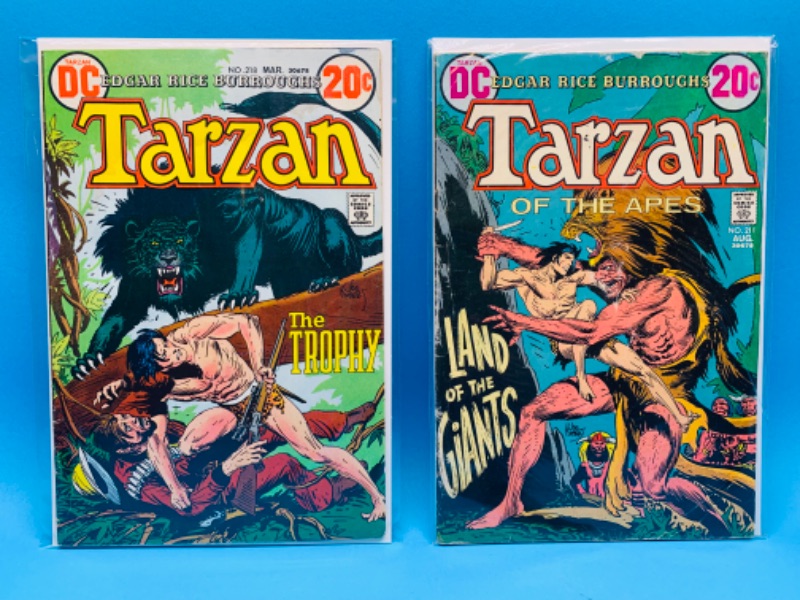 Photo 1 of 223555…2 vintage $.20 Tarzan  comics in plastic sleeves 