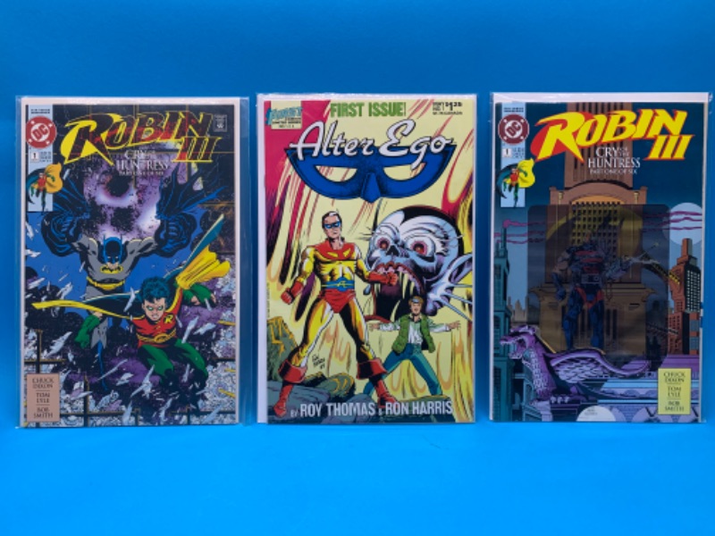 Photo 1 of 223565… 3 Robin comics all #1’s in plastic sleeves 