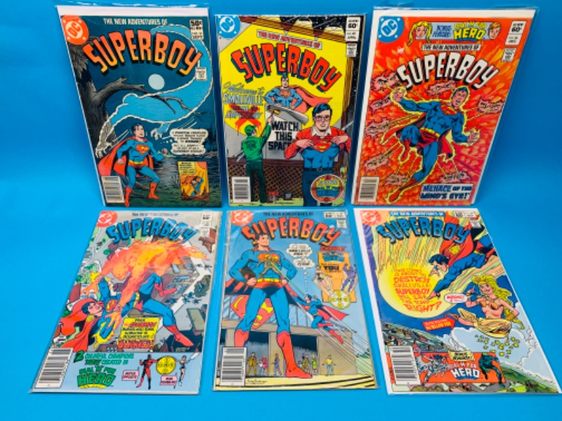 Photo 1 of 223573…6 vintage $.50 and .60 Superboy comics in plastic sleeves 