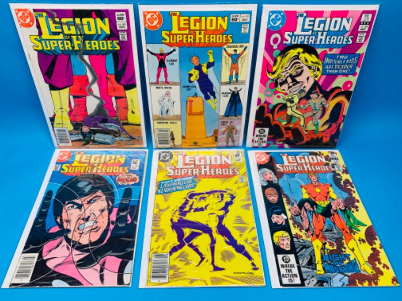 Photo 1 of 223584…6 vintage $.60 legion of super heroes  comics in plastic sleeves 
