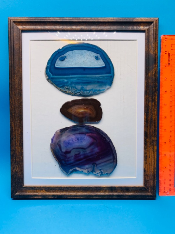 Photo 1 of 223586…framed agate slices 13 x 12’