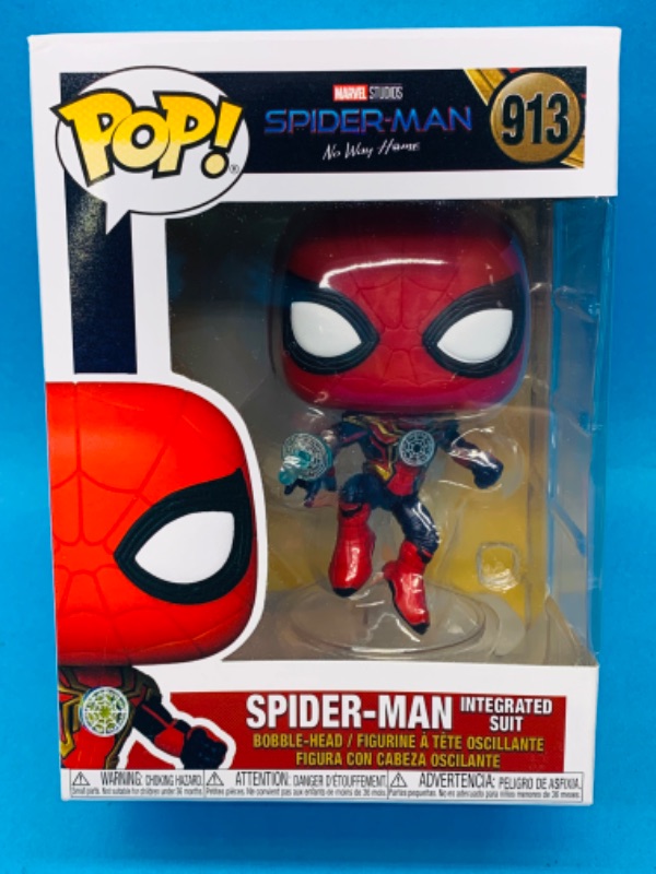 Photo 1 of 223729… Funko pop Spider-Man integrated suit bobblehead figure 