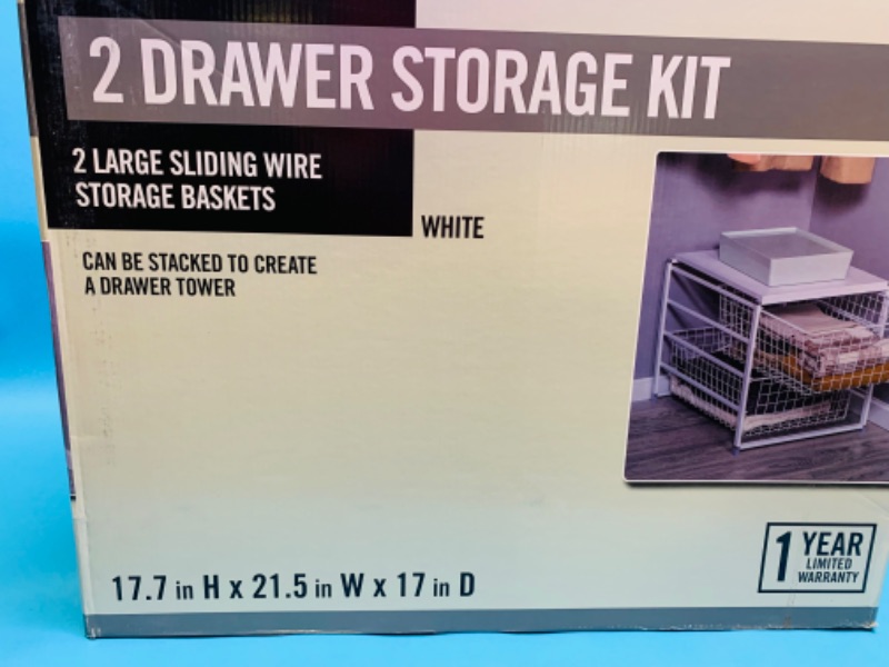 Photo 2 of 223869…  Everbuilt white steel 2 drawer wire storage kit 17.7 H x 21.5 W x 17 D