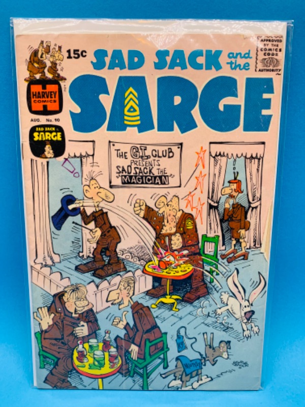 Photo 1 of 223892…vintage $.15 Sad Sack and the Sarge comic #90 in plastic sleeve 