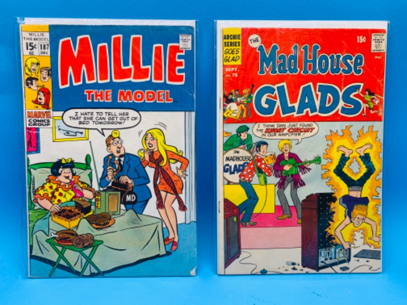 Photo 1 of 223904…2 vintage $.15 comics in plastic sleeves- shows some wear from age 