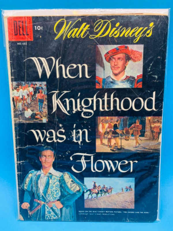 Photo 1 of 223910…worn- vintage $.10 cent Walt Disney’s when knighthood was in flower comic - bends, rips wear