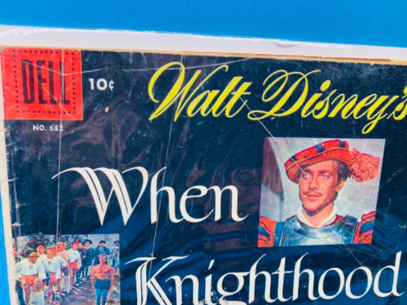 Photo 3 of 223910…worn- vintage $.10 cent Walt Disney’s when knighthood was in flower comic - bends, rips wear