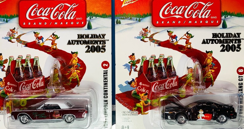 Photo 1 of 223911…2 Coca Cola 2005 holiday automents Johnny Lightning die cast cars
