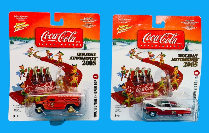 Photo 1 of 223914… 2 Coca Cola 2005 holiday automents Johnny Lightning die cast cars