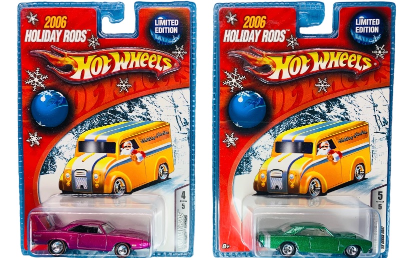 Photo 1 of 223922…2 hot wheels holiday rods die cast cars 