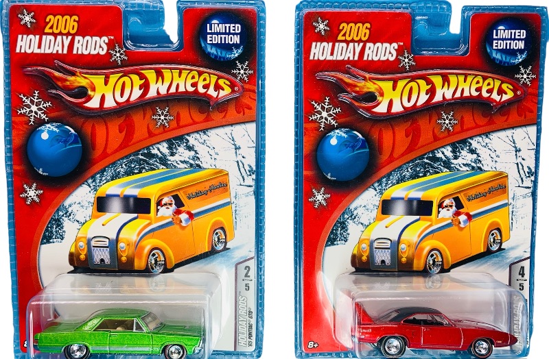 Photo 1 of 223924…2 hot wheels holiday rods die cast cars 