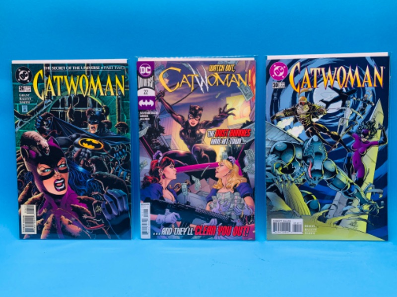 Photo 1 of 223928…3 catwoman  comics in plastic sleeves 
