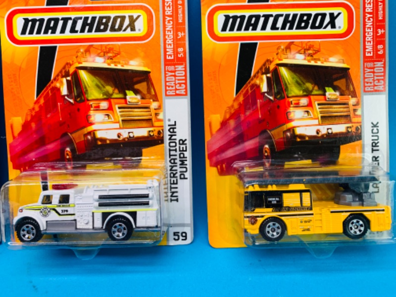 Photo 2 of 223947…4 die cast matchbox fire trucks 