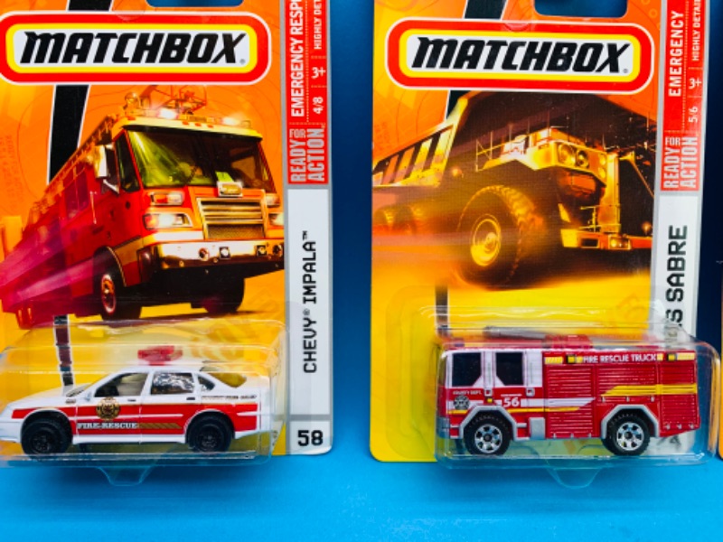 Photo 1 of 223947…4 die cast matchbox fire trucks 