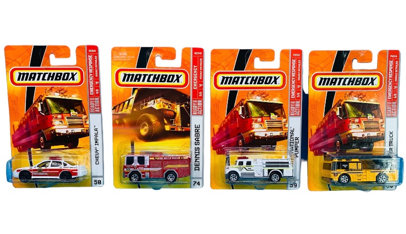 Photo 1 of 223947…4 die cast matchbox fire trucks 