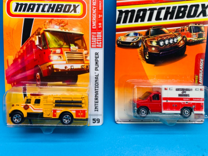 Photo 2 of 223948…4 matchbox die cast fire trucks 