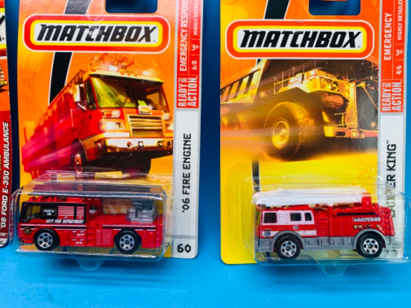 Photo 3 of 223948…4 matchbox die cast fire trucks 