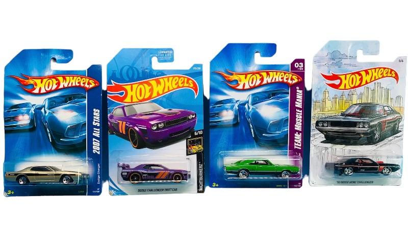Photo 1 of 223949…4 hot wheels Dodge charger and challenger die casts 