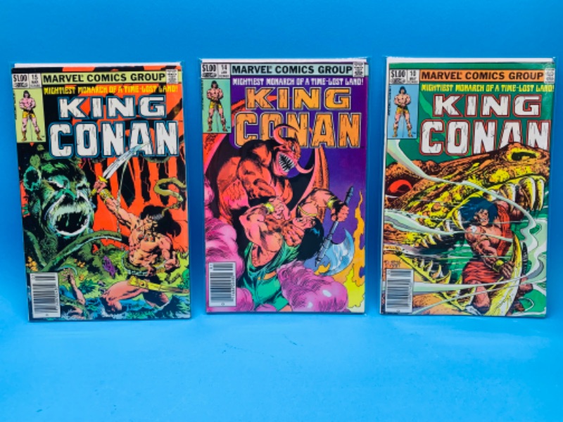 Photo 1 of 223967…3 vintage $1 King Conan comics in plastic sleeves 