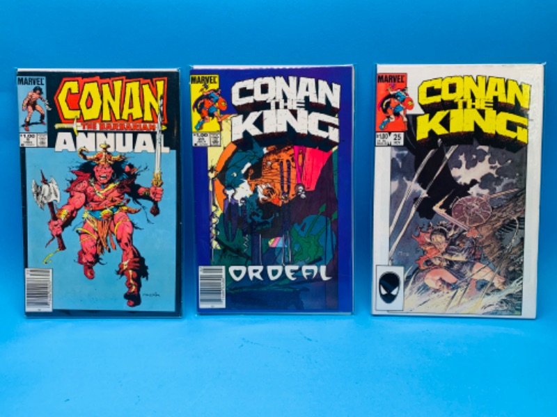 Photo 1 of 223969… 3 vintage $1 Conan comics in plastic sleeves 