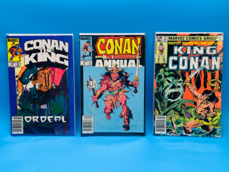 Photo 1 of 223971… 3 vintage $1 King Conan comics in plastic sleeves 