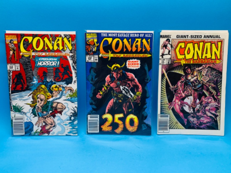 Photo 1 of 223972… 3 vintage Conan comics in plastic sleeves 