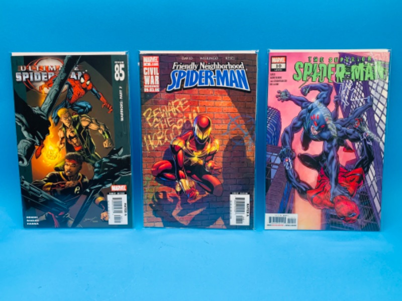 Photo 1 of 223978…3 Spider-Man comics in plastic sleeves 