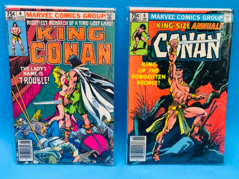Photo 1 of 223979…2 vintage $.75 Conan comics in plastic sleeves 
