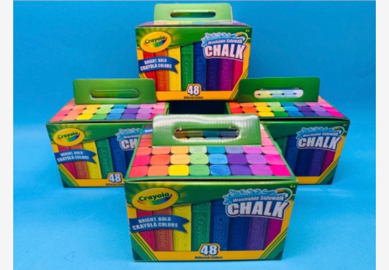Photo 1 of 223980… …4 boxes of crayola washable sidewalk chalk 48 different colors 