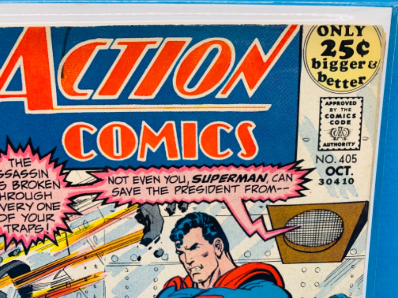 Photo 4 of 224034…vintage Action Comics #405 in plastic sleeve 