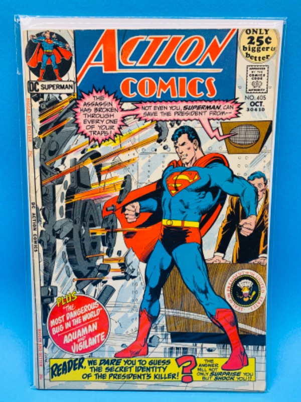 Photo 1 of 224034…vintage Action Comics #405 in plastic sleeve 