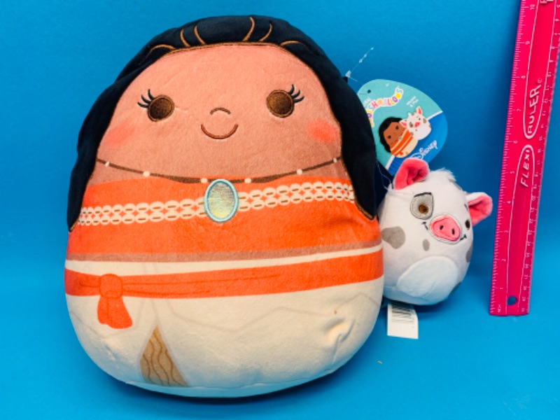 Photo 1 of 224075…squishmellows Disney Moana and Pua plushies 