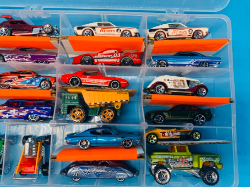 Photo 2 of 224083…18  die cast cars in organizer case